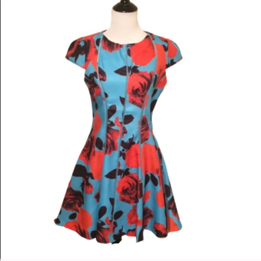 GRACIA Flower Fit & Flare Dress